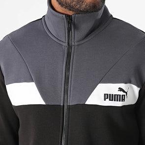 SURVETTE | Power Full Zip tracksuit black grey