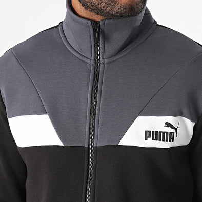 SURVETTE | Power Full Zip tracksuit black grey