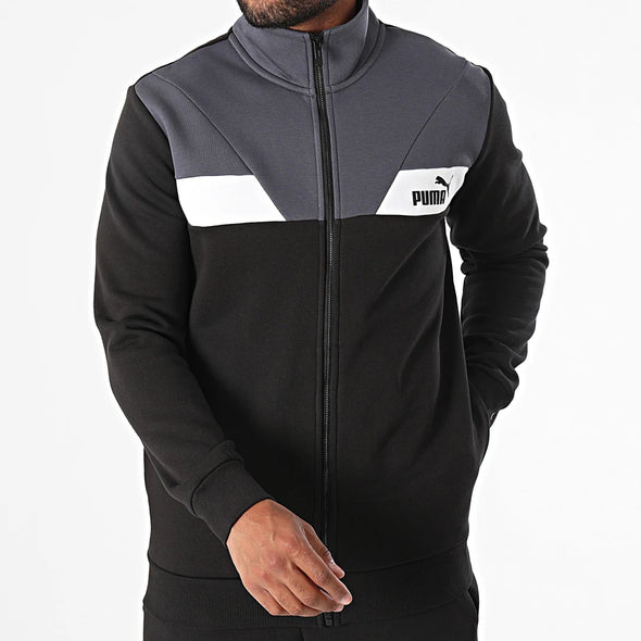 SURVETTE | Power Full Zip tracksuit black grey