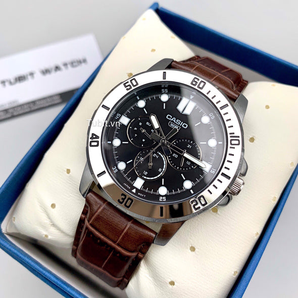 MONTRE | Casio Brown Leather Band