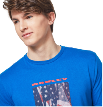 T-SHIRT | OAKLEY USA Flag Picture blue